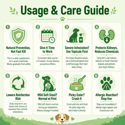 Petrivium Dog Flea & Tick Support Soft Chews - 150Ct Natural Pesticide-Free Vitamin Supplement with Rosemary Repel, Chicken Flavor, Suitable for Puppies & All Breeds/Sizes
